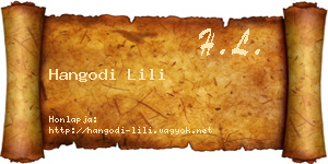 Hangodi Lili névjegykártya