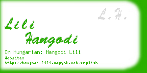 lili hangodi business card